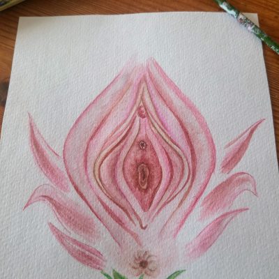 איור ‘הפרח הנשי’ העתק למסגור